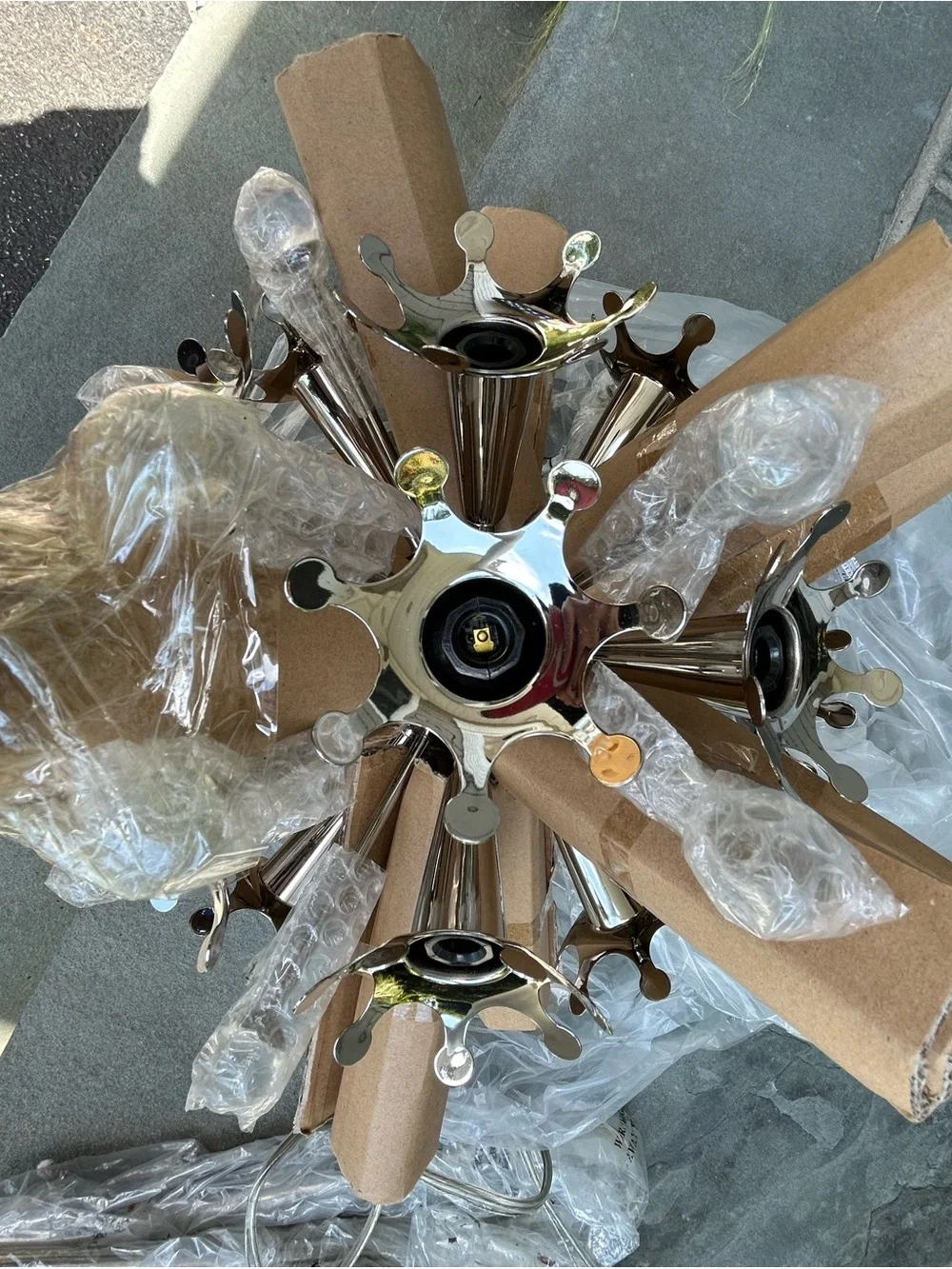 Jonathan Adler Chrome Sputnik Bubble Chandelier NEW
